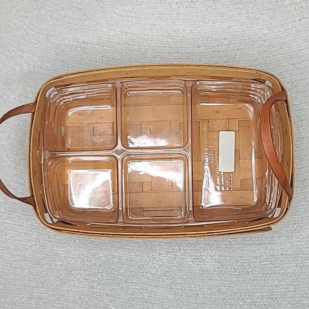 Longaberger Woven Handmade Vintage 2000 Pantry Basket 12327 w/Organizing Insert